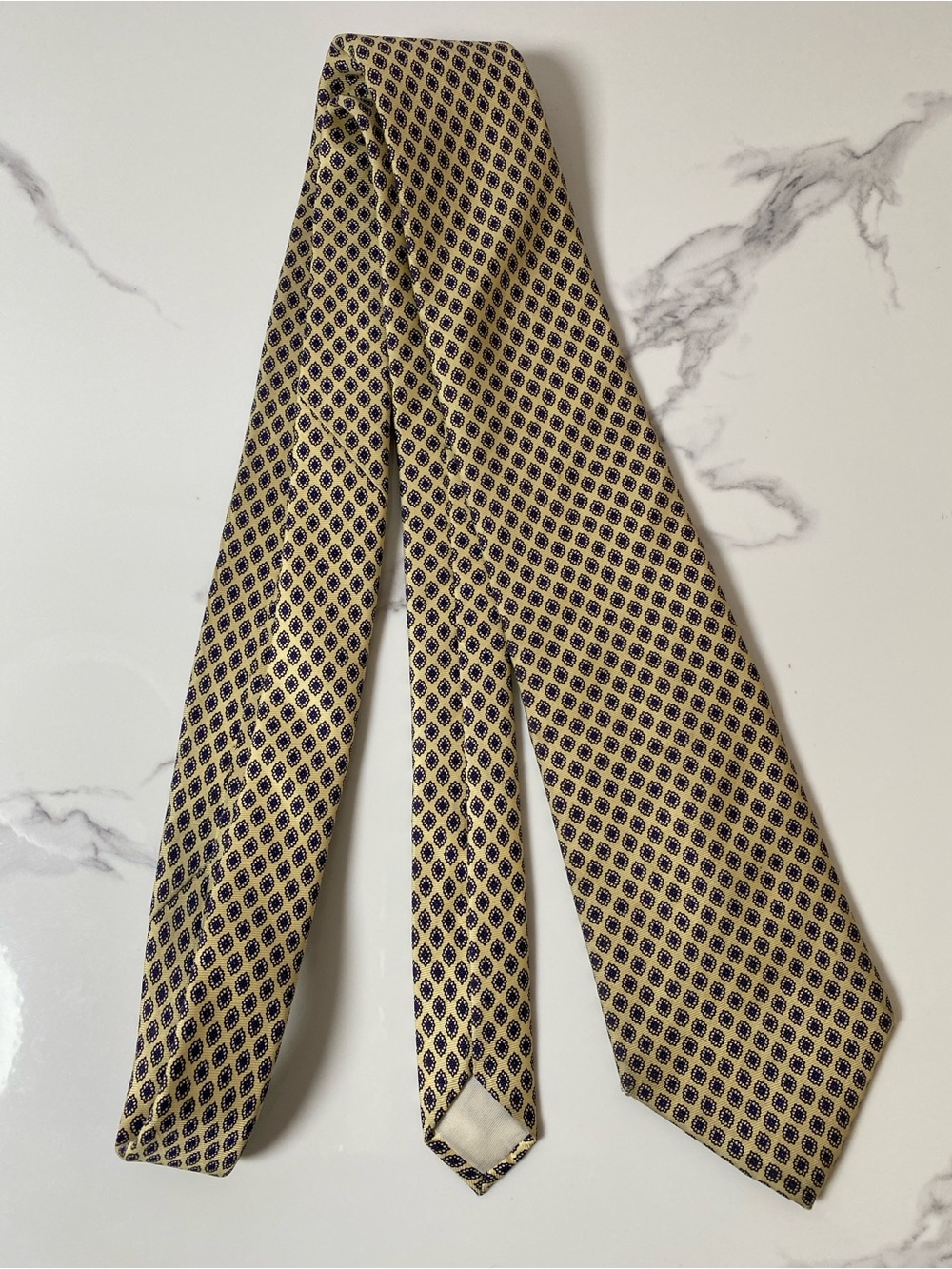 Chaps Ralph Lauren Silk Tie Geometric Vintage Classic‎
